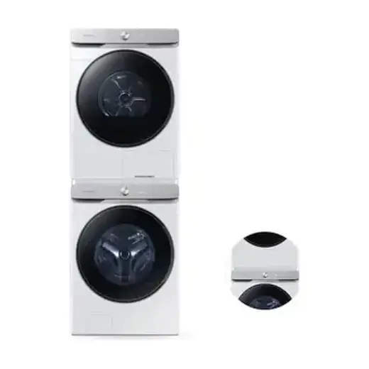 [삼성] AI 세탁기 25kg+건조기 21kg+상단 설치 키트 WF25DG8650BW2T
